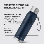 Термос для напитков Rondell Promenade RDS-1820 1л. синий картонная коробка, вид 19