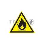 Наклейка знак пожарной безопасности Rexant 55-0020 «Пожароопасно» 150х150х150 мм
