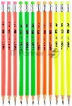 Карандаш чернографитный Deli Neon EU51800 2B, трехгранный, тополь, картонная коробка (12шт) ластик, вид 6