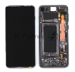 Дисплея для Samsung Galaxy S10 SM-G973F в сборе с тачскрином ServicePack, черный (GH82-18850A)