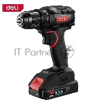 Дрель-шуруповерт Deli DE-DZ20-2D2, 20 В, 2 Ач, 70 Нм, бесщеточный
