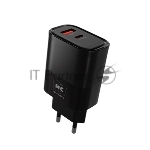 Сетевое зарядное устройство MORE CHOICE (4620202555557) NC81i СЗУ 1USB+1Type-C 3.0A PD 20W+ QC3.0, черный