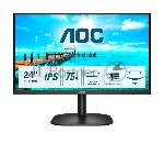 Монитор 23.8" AOC Value Line 24B2XDA/01 IPS 1920x1080, 75 Гц, 4 мс, 16:9, 250 кд/м2, 1хHDMI, 1хDVI, 1хVGA, выход на наушники, черный