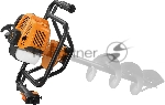 Мотобур Carver AG-152/000 бытовой 2-х такт. 1400Вт 1.9л.с. 52см3 277об/мин (01.003.00022)