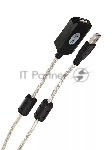 Кабель-адаптер VCOM VUS7049-25M USB2.0-repeater, удлинительный активный Am-->Af 25м