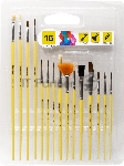 Набор кистей Silwerhof Color (набор 15шт) пони круглая №1,2,3,4,5/плоская №1/2, 1/4, 4/круглая №3,5/плоская №1/2, 4, 8/синтетика веерная №4, вид 9