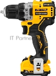 Дрель-шуруповерт DeWalt DCD701D2, 12В, 2 Ач, 57.5 Нм, бесщеточный