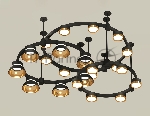 Светильник Ambrella light XR92222001/22 SBK/PYG/CL черный песок/золото желтое полированное/прозрачный GX53