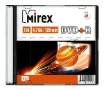 Диск DVD+R Mirex 4.7 Gb, 16x, Slim Case (1), (1/200)