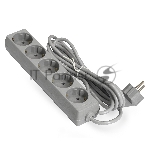 Сетевой фильтр ExeGate EX285826RUS ECE-5-5G (5 евророзетки с заземлением, 5 м, серый)