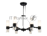 Люстра Ambrella light LH55104/6 BK/FR/TI черный/белый матовый/янтарь E14*6 max 40W D650*1080