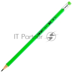Карандаш чернографитный Deli Neon EU51800 2B, трехгранный, тополь, картонная коробка (12шт) ластик, вид 4