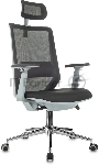 Кресло эргономичное Бюрократ MC-G612N-H черный Elastic-102 Neo Black сетка/ткань с подголов. крестов. металл хром