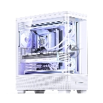 Корпус без блока питания Case JONSBO TK-5, Midi-Tower, TG, no fan, 2xUSB-A 3.0 + 1xUSB-C 3.2, ATX, mATX, mITX White