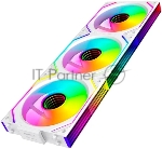 Вентилятор для корпуса Eurocase EU-FN120ARGB_8+16 KIT WH C120SE White / Fan KIT 3 IN 1,3*120 ARGB fans 4pin PWM+AURA 5V3pin female and male connector
