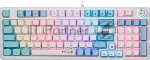 Клавиатура проводная Defender Hawk GK-418, USB, белый/голубой