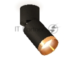 Светильник Ambrella Light XM6313044 SBK/BK/PYG черный песок/черный/золото желтое полированное MR16 GU5.3 (A2221, C6313, N6134)