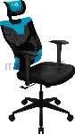 Кресло Aerocool GUARDIAN Ice Blue голубой, сетка, 150 кг, подголовник, регулируемые подлокотники, механизм качания, поясничная подушка