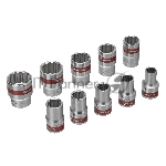Набор головок MATRIX 13596набор торцевых головок 1/2'' 12-ти гр. crv 10шт. 10-24мм