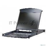 Коммутаторы консоли ATEN 8P CAT5 HIGH DENSITY DUAL RAIL LCD 19INCH OVER IP