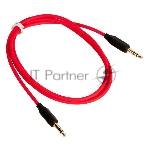 Аудио кабель/3.5 mm jack - 3.5 mm jack/ HOCO HC-79309 UPA11/ 1m/ позолоченные контакты/ Red AUX