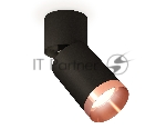 Светильник Ambrella Light XM6313045 SBK/BK/PPG черный песок/черный/золото розовое полированное MR16 GU5.3(A2221, C6313, N6135)