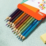 Карандаши цветные Deli EC127-12 ColoRun, шестигранный профиль, дерево 12 цветов, коробка с европодвесом (12шт), вид 5