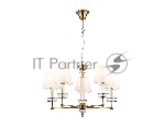 Люстра Ambrella light LH71021/5 BS/WH латунь/белый E14*5 max 40W D670*1130
