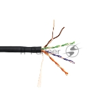 Кабель информационный Lanmaster LAN-5EUTP-PT-LSZH-BK cat.5e UTP 4 пары 24AWG LSZH внутренний 305м черный