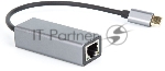 Кабель-переходник USB 3.1 Type-C -->RJ-45 1000Mbps Ethernet, Aluminum Shell, 0.15м VCOM <DU320M>
