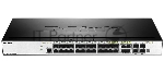 Управляемый стекируемый коммутатор D-Link DGS-3000-28SC/A1A 2 уровня с 20 портами 100/1000Base-X SFP, 4 комбо-портами 10/100/1000Base-T/SFP и 4 портами 10GBase-X SFP+