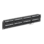 Панель коммутационная с кабельными органайзерами 19", 2U, 48 портов, UTP, RJ-45, CAT 6 Rexant PRO
