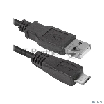 Кабель Defender USB08-06 USB 2.0 кабель для соед. USB 2.0 AM-MicroBM,1.8м, PolyBag, вид 15