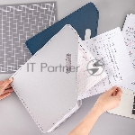 Лоток вертикальный Deli 63952DK-BLUE для бумаг A4 темно-синий, полипропилен, вид 2