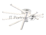 Потолочный светодиодный светильник Ambrella light FL6221 WH белый 70W 3000K-6400K 605*605*170 (ПДУ ИК)