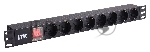 Блок розеток 19 (8шт)PDU с LED выкл.алюм.профиль 1U шнур 2м вилка DIN49440 (нем.станд.)  PH12-8D1  ITK