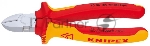 Бокорезы KNIPEX 7006160 1000V160мм диагональные,ручки изолированные,с двухцв многокомп чехлами