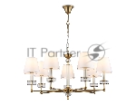 Люстра Ambrella light LH71023/7 BS/WH латунь/белый E14*7 max 40W D820*1130