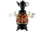Самовар Centek CT-0092 B (черн+рисунок+золото), 4.0л, 2300 Вт, поддерж.t + LED индикатор