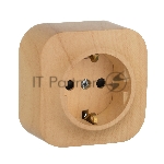 Legrand Legrand 782280 Розетка с заземлением с защитными шторками (Дерево)