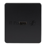 Розетка Kranz ROUND HDMI с/у оникс