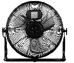 Вентилятор RIX NPSF-8000B чёрный, напольный, 90 Вт, 3 скорости, 40 см, вид 7