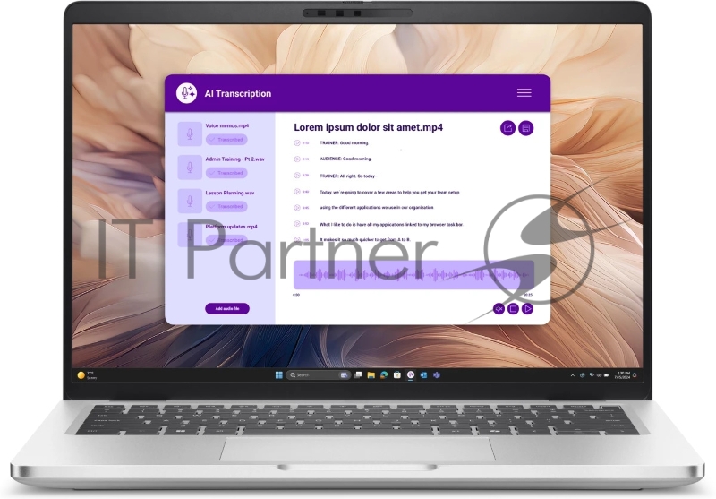 Ноутбук Dell Pro 14 Plus/14.0"/IPS/Intel Core Ultra 7 266V/16Gb/1Tb/SSD/Intel Arc 140V/Windows 11 Pro/серебристый/1.4kg