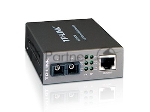 Медиаконвертер TP-Link SMB MC100CM 10/100Mbps RJ45 to 100Mbps multi-mode SC fiber Converter, Full-duplex,up to 2Km, switching power adapter, chassis mountable, вид 6