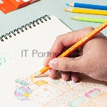 Карандаши цветные Deli EC128-12 ColoRun, шестигранный профиль, дерево 12 цветов, коробка с европодвесом (12шт), вид 4