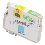 Картридж струйный Cactus CS-EPT0805 светло-голубой (11,4 мл) для Epson Stylus Photo P50/PX650/PX660/PX700/PX700W/PX710/PX710W/PX720/PX720WD/PX800/PX800FW/PX810/PX810FW/PX820/PX820FWD/R265/R285/R360/RX560/RX585/RX685