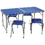 Комплект "Пикник" Ecos CHO-150-E  (стол и 4 стула ) синий (992981)