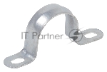 Скоба IEK CMAT11-19-010 двухлапковый 19мм оцинкованная сталь белый (упак.:10шт)