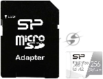 Флеш карта microSD 256Gb Silicon Power Superior Pro A2 microSDXC Class 10 UHS-I U3 Colorful 100/80 Mb/s (SD адаптер)