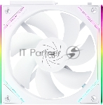 Кулер для корпуса Thermalright TL-M12QRW Reverse (124x120x25mm, 4-pin PWM, ARGB, 47.6CFM, 23.2dBA, 1500RPM, White)